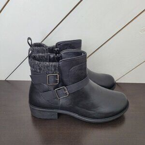 NEW Easy Works By Easy Street Womens 8.5M Ankle Moto Boots Slip Resistant 5CT